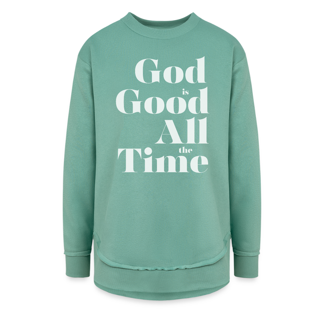 God is Good All the Time Women's Tunic Sweater - saltwater
