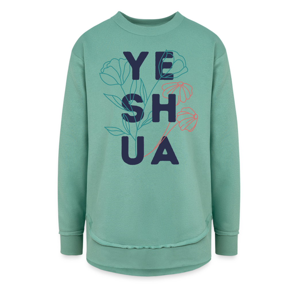 Yeshua Flowers Women's Weekend Tunic Fleece Sweatshirt - saltwater