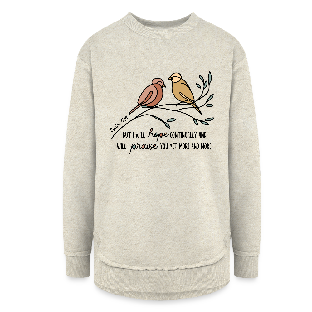 But I Will Hope Continually Psalm 71:14 Sweatshirt - heather oatmeal