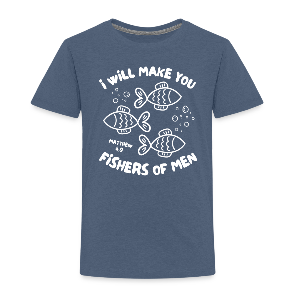 I Will Make You Fishers of Men (W) Toddler T-Shirt - heather blue