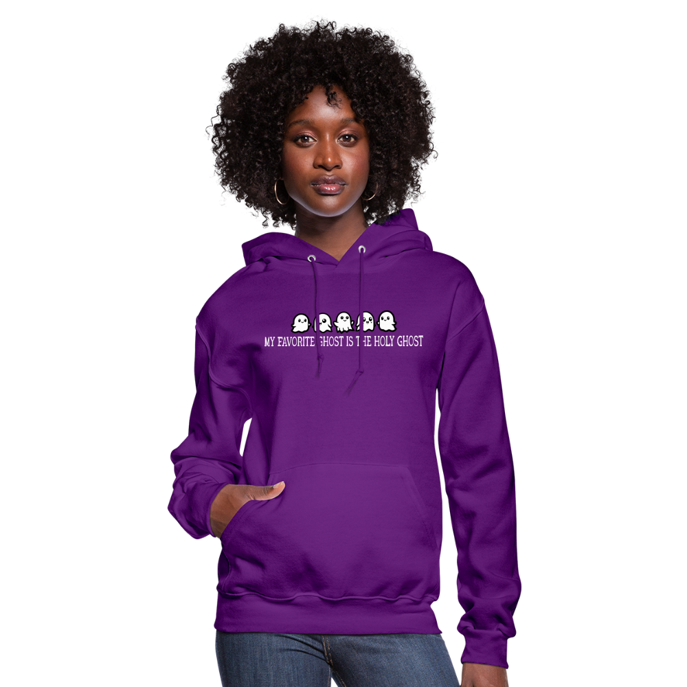 My Favorite Ghost is the Holy Ghost (W) Women's Hoodie - purple