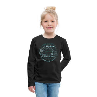 Manger Collage (W) Kid's Long Sleeve Shirt - black