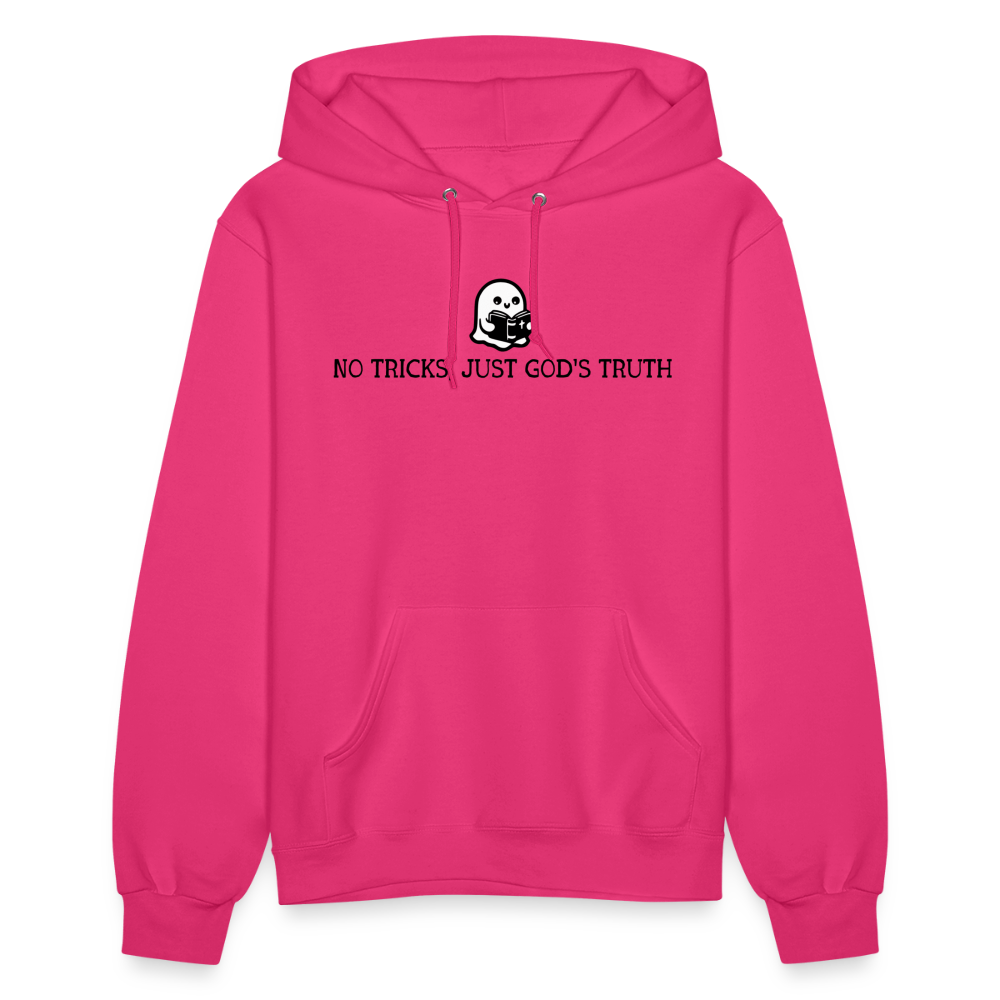 No Tricks Just God's Truth (Bible) Women's Hoodie - fuchsia