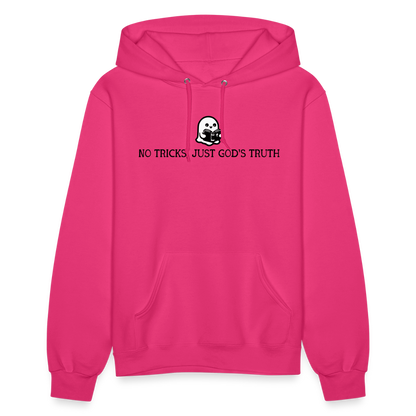 No Tricks Just God's Truth (Bible) Women's Hoodie - fuchsia