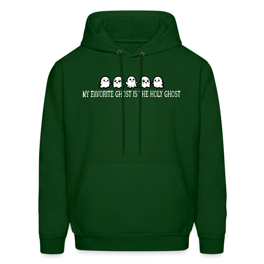 My Favorite Ghost is the Holy Ghost (W) Men's Hoodie - forest green