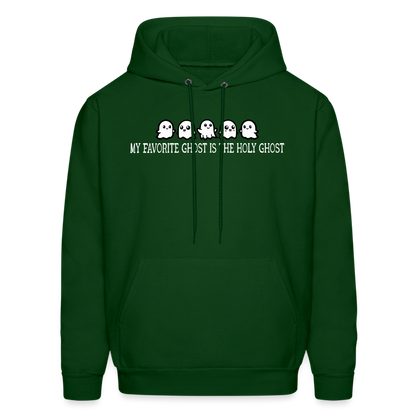 My Favorite Ghost is the Holy Ghost (W) Men's Hoodie - forest green