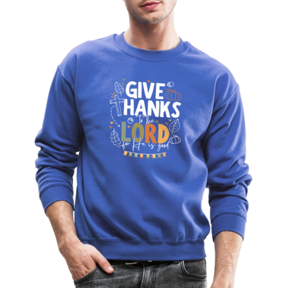 Give Thanks to the Lord (W, Color) Men's Sweater - royal blue