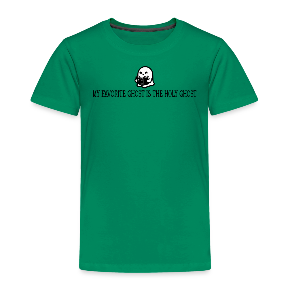 My Favorite Ghost is the Holy Ghost (Bible) Toddler T-Shirt - kelly green