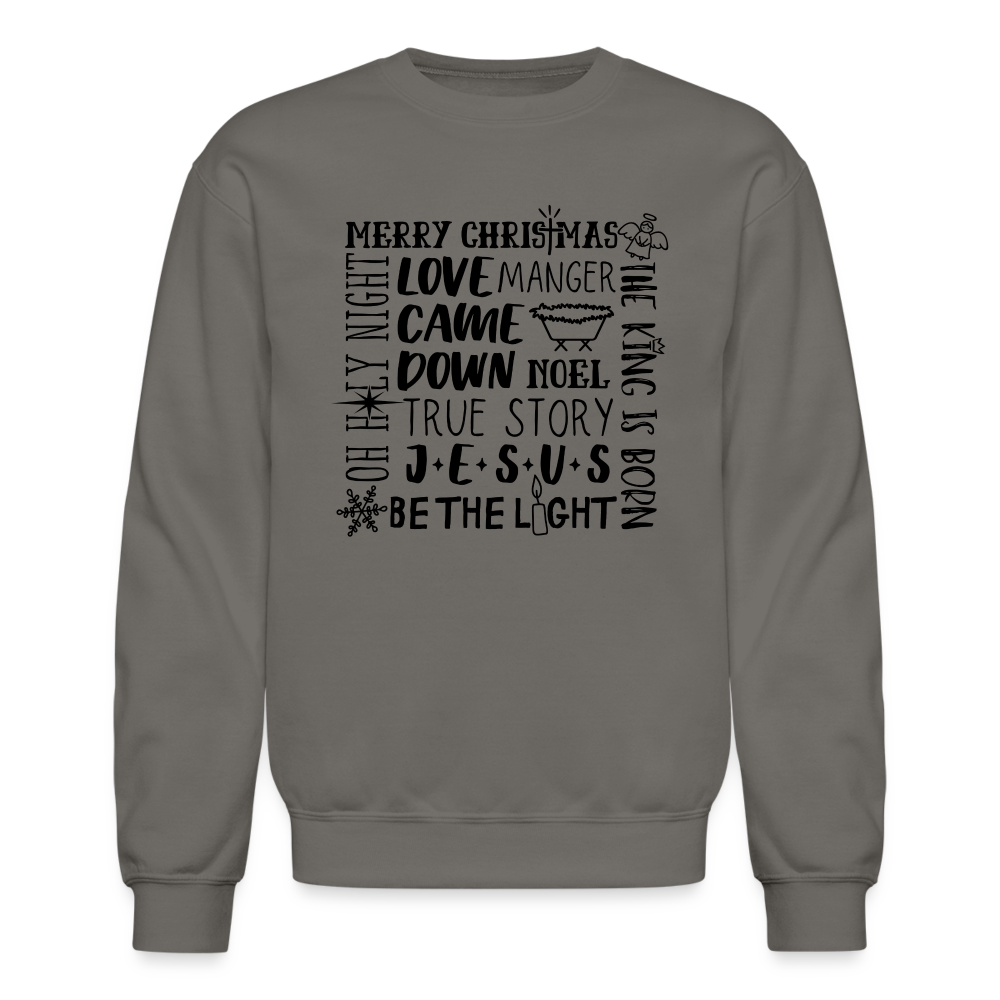 Christmas Collage Men's Sweater - asphalt gray