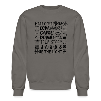 Christmas Collage Men's Sweater - asphalt gray