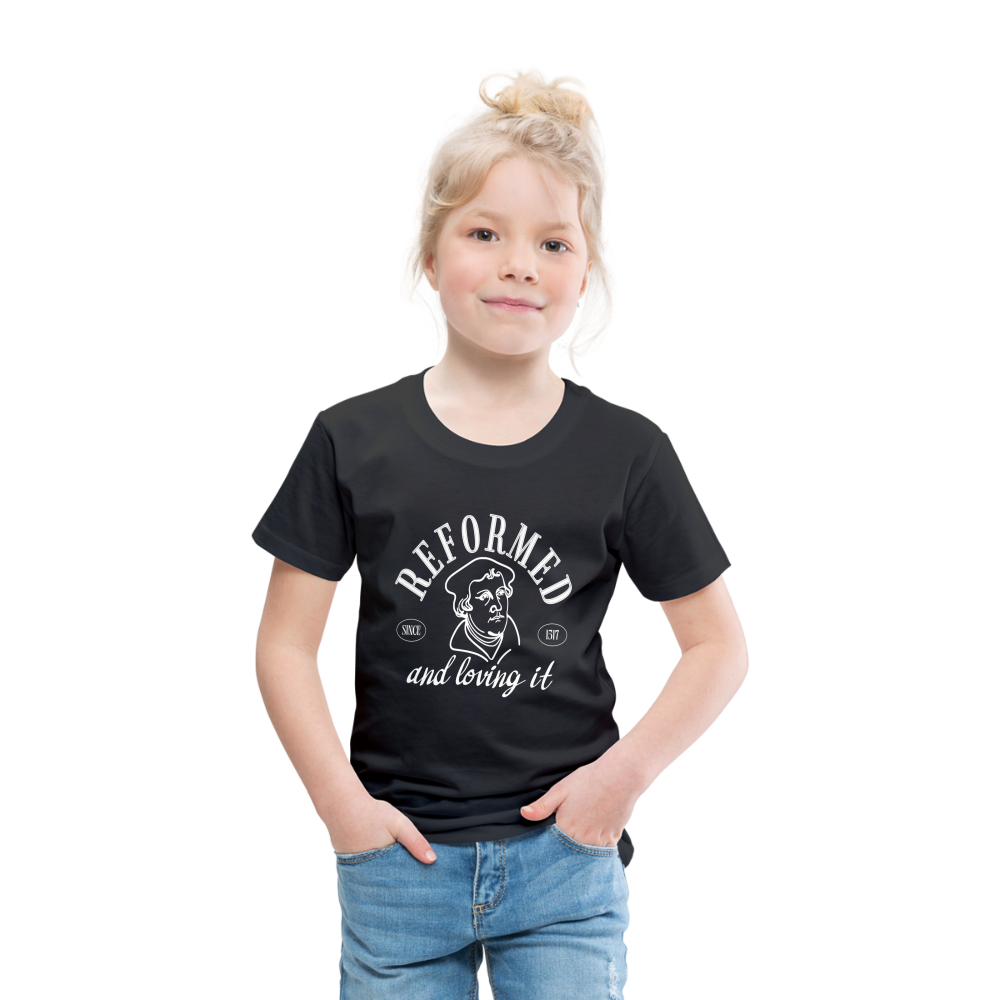 Reformed & Loving It (W) Reformation Day Toddler T-Shirt - black