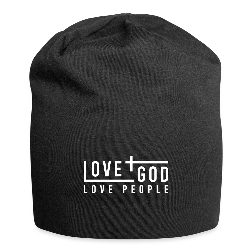 Love God Love People Beanie - black