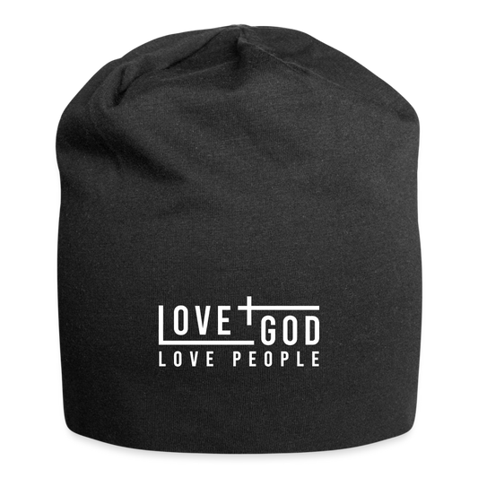 Love God Love People Beanie - black