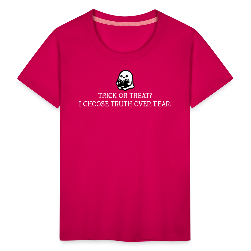 Trick or Treat I Choose Truth (W) Toddler T-Shirt - dark pink