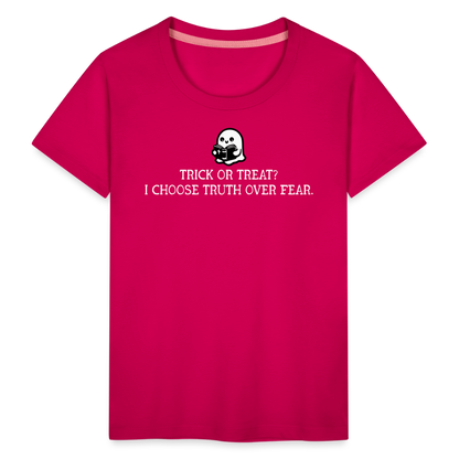 Trick or Treat I Choose Truth (W) Toddler T-Shirt - dark pink