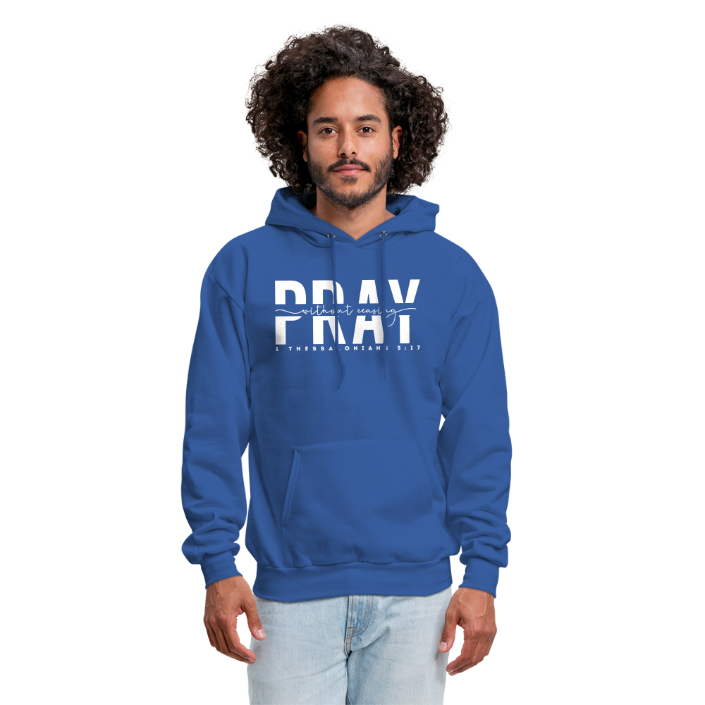 Pray Without Ceasing (W) Men's Hoodie - royal blue