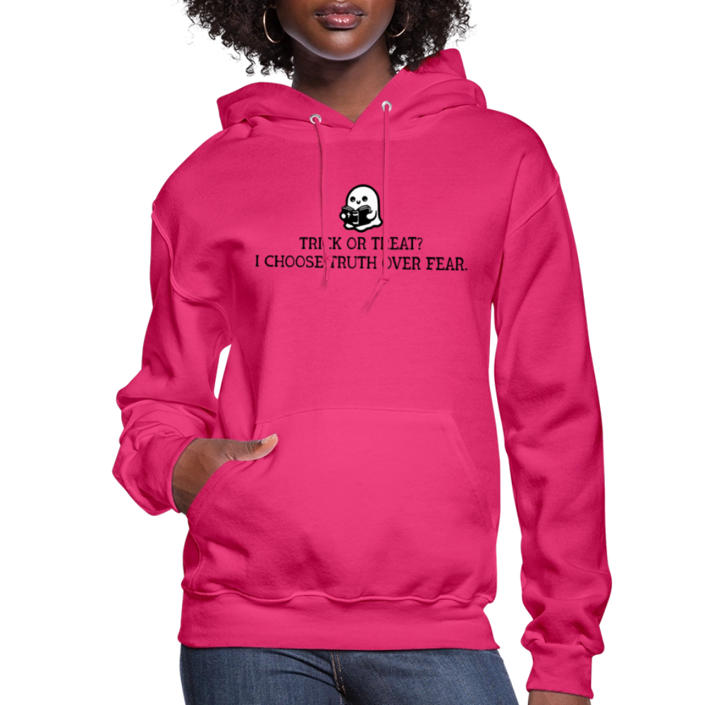 Trick or Treat I Choose Truth (Bible) Women's Hoodie - fuchsia