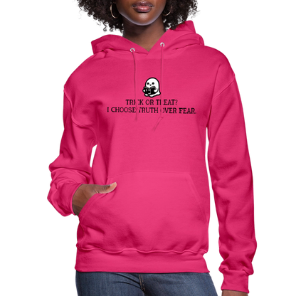 Trick or Treat I Choose Truth (Bible) Women's Hoodie - fuchsia