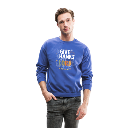 Give Thanks to the Lord (W, Color) Men's Sweater - royal blue