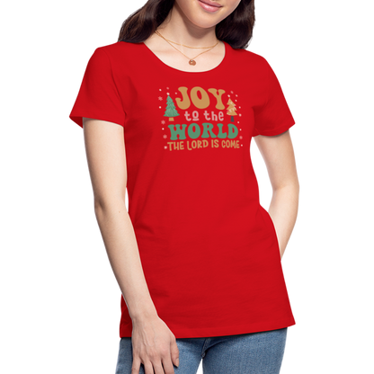 Joy to the World Christmas Family Women’s Premium T-Shirt - red