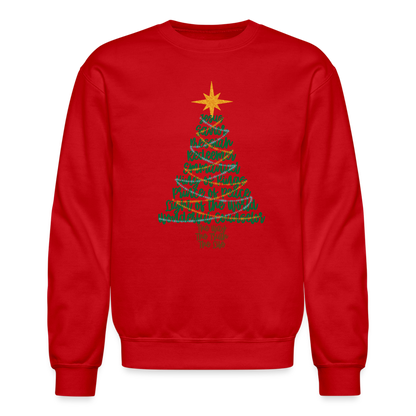 Names of Jesus Christmas Tree Men's Sweater - red