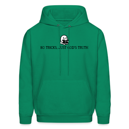 No Tricks Just God's Truth (Bible) Men's Hoodie - kelly green