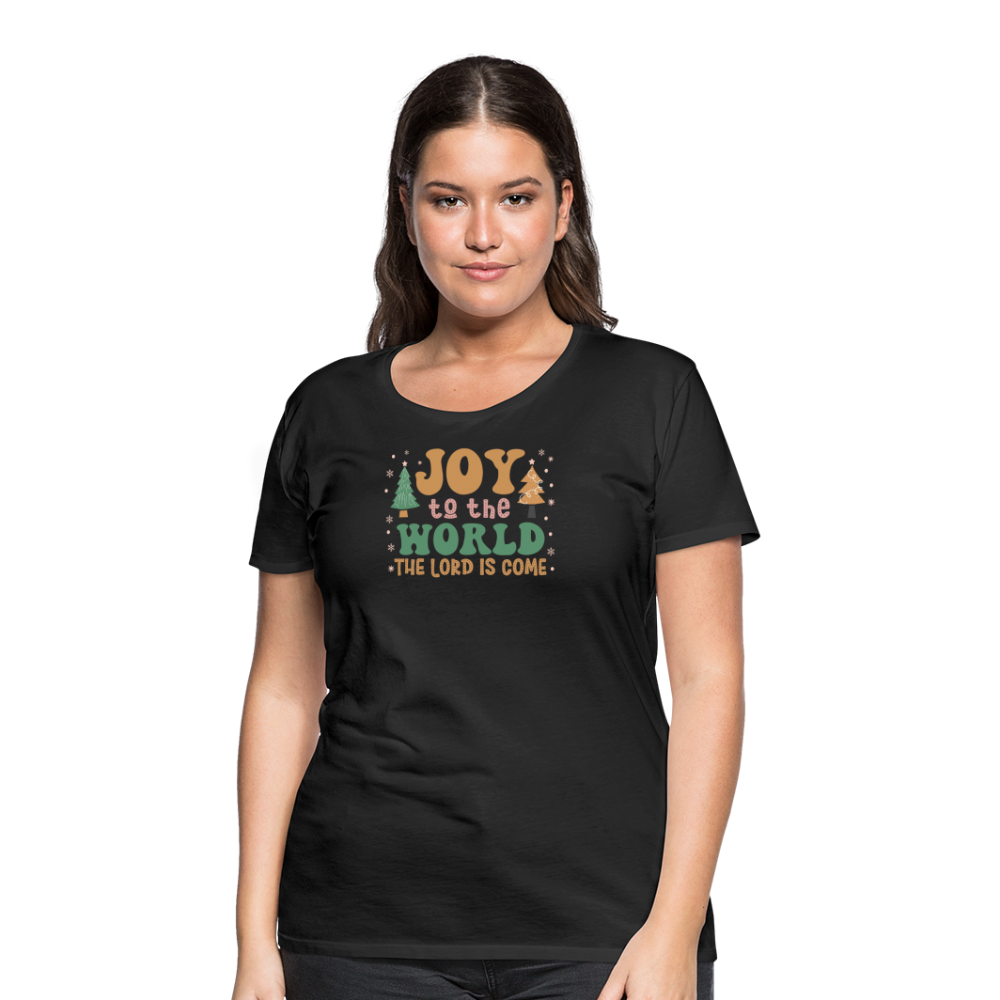 Joy to the World Christmas Family Women’s Premium T-Shirt - black