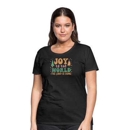 Joy to the World Christmas Family Women’s Premium T-Shirt - black