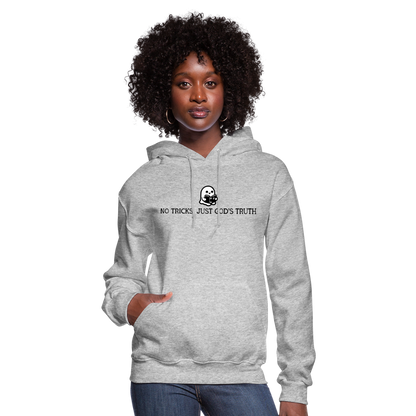 No Tricks Just God's Truth (Bible) Women's Hoodie - heather gray