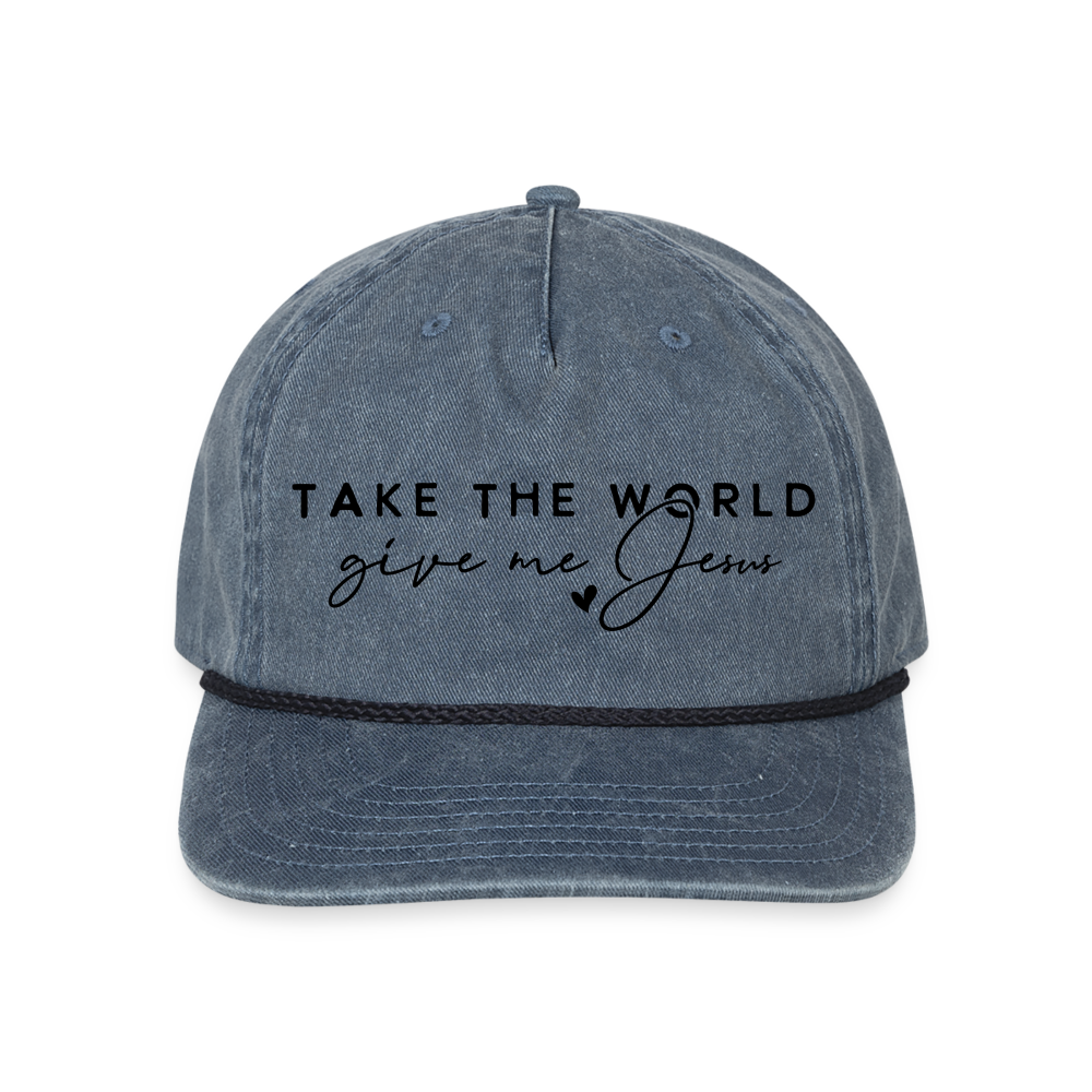 Take the World Give Me Jesus Hat Cap - washed navy