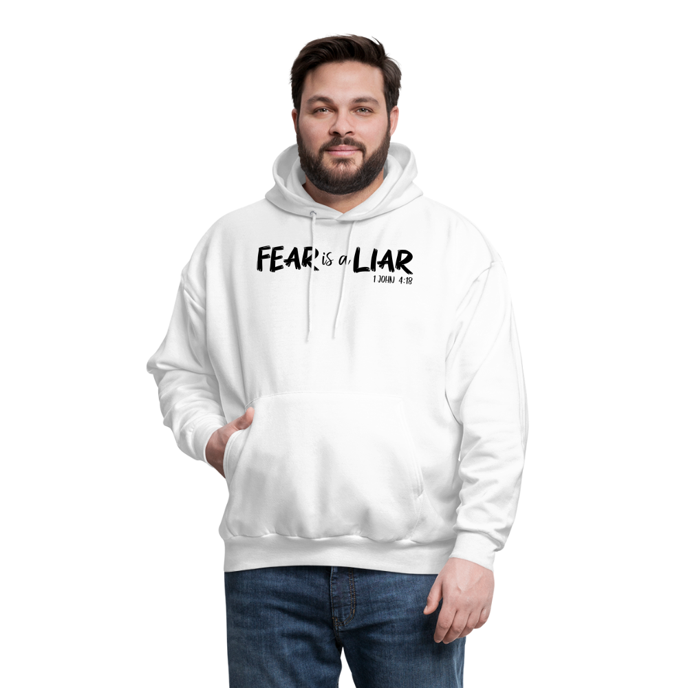 Fear is a Liar Men's Hoodie - white