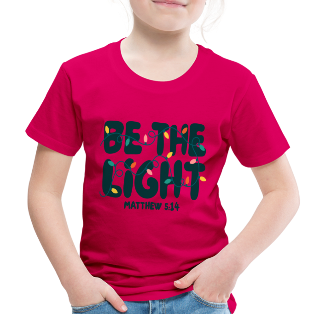 Be the Light Christmas Toddler Shirt - dark pink