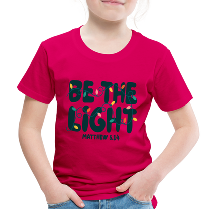 Be the Light Christmas Toddler Shirt - dark pink