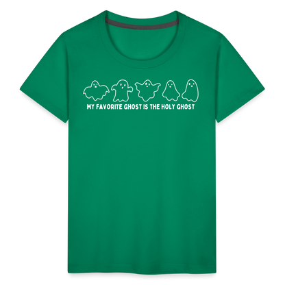 My Favorite Ghost is the Holy Ghost (Outline) Toddler T-Shirt - kelly green