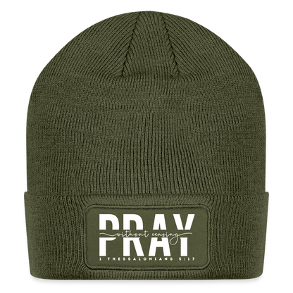 Pray Without Ceasing Beanie - olive