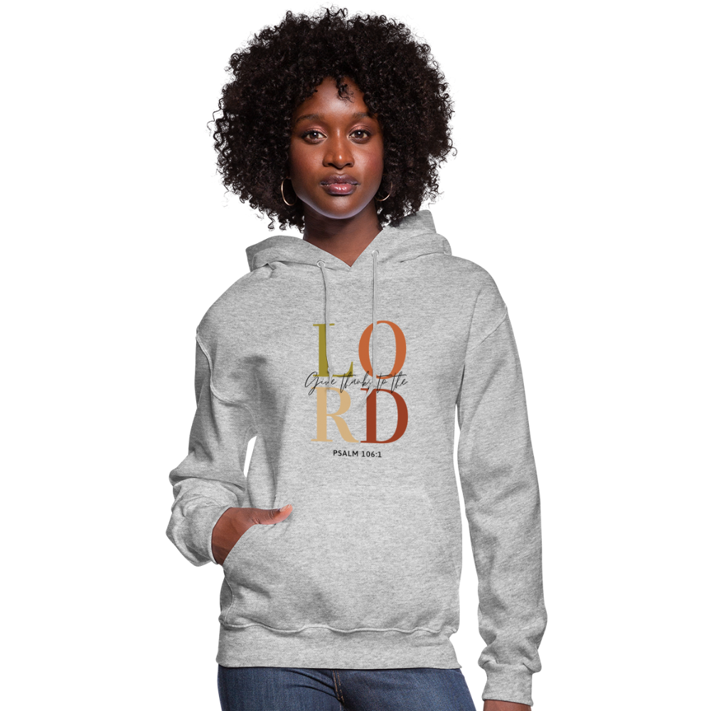 Give Thanks to the Lord Women's Hoodie - heather gray