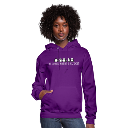 My Favorite Ghost is the Holy Ghost (W) Women's Hoodie - purple