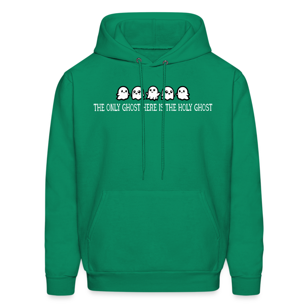 The Only Ghost Here is the Holy Ghost (W) Men's Hoodie - kelly green