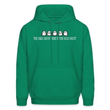 The Only Ghost Here is the Holy Ghost (W) Men's Hoodie - kelly green