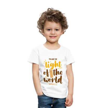 You are the Light of the World (Candle) Toddler T-Shirt - white