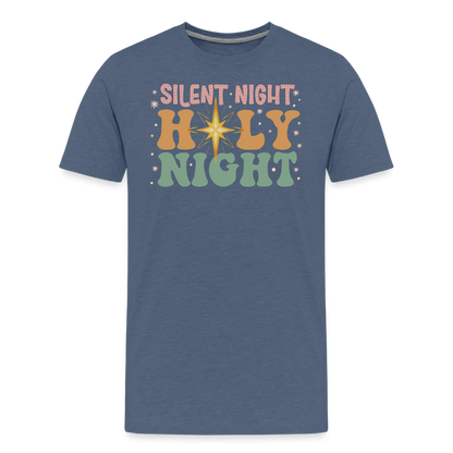 Silent Night Christmas Family Men's Premium T-Shirt - heather blue