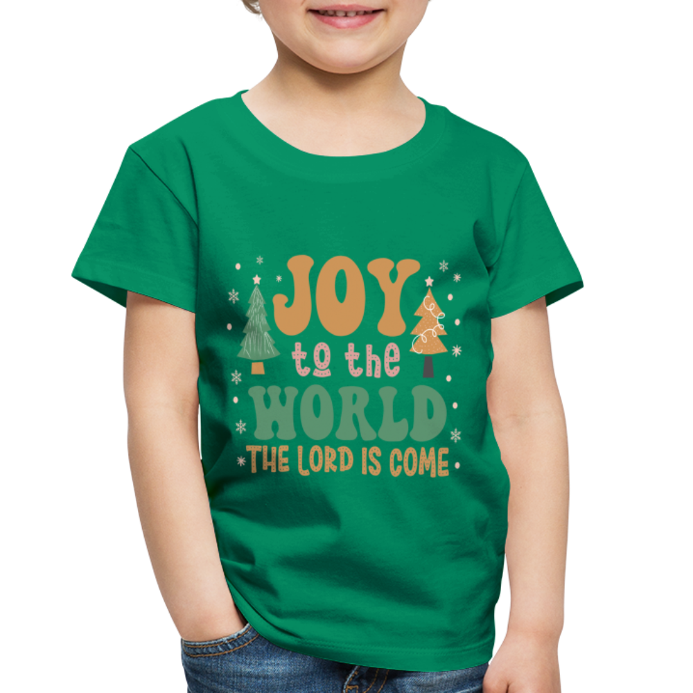 Joy to the Lord Christmas Family Toddler Premium T-Shirt - kelly green