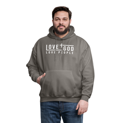 Love God Love People Men's Hoodie - asphalt gray