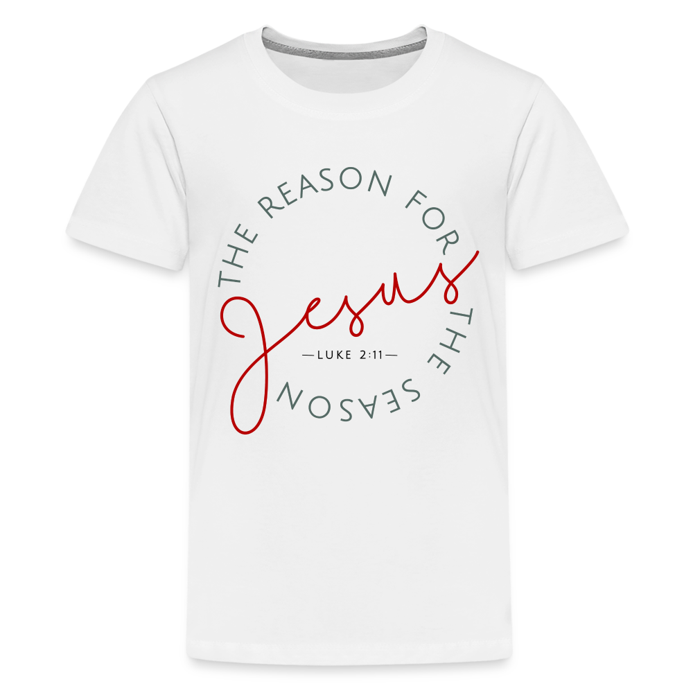 The Reason for the Season (Color) Christmas Kids' Premium T-Shirt - white