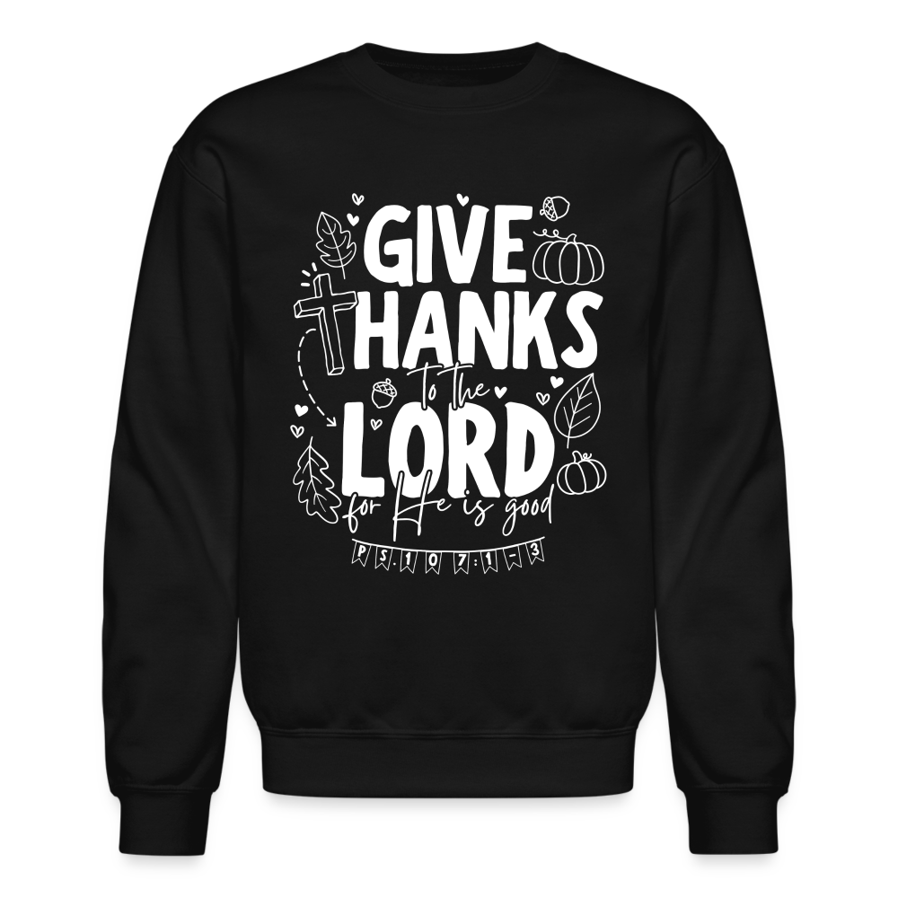 Give Thanks to the Lord (W) Men's Sweater - black