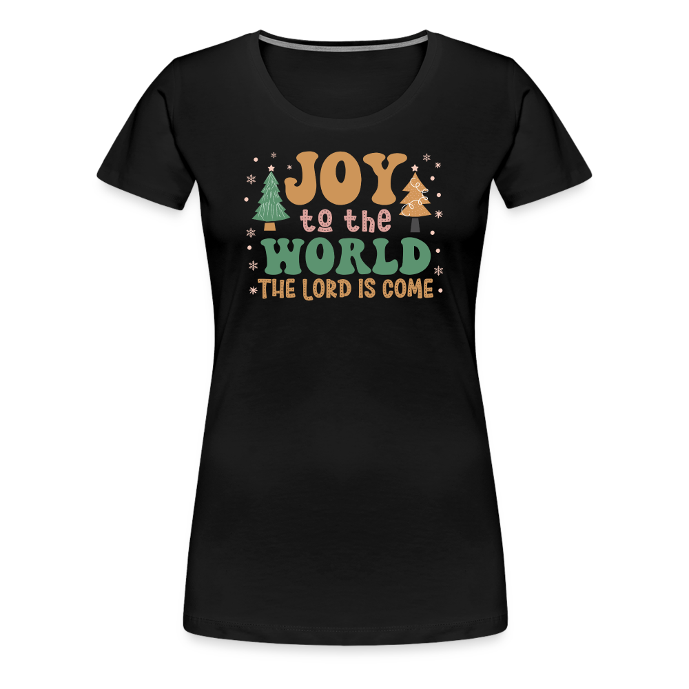 Joy to the World Christmas Family Women’s Premium T-Shirt - black