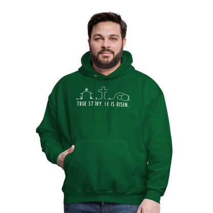 True Story He is Risen (W) Men's Sweater - forest green