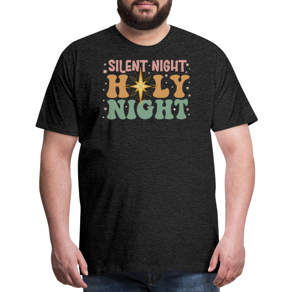 Silent Night Christmas Family Men's Premium T-Shirt - charcoal grey