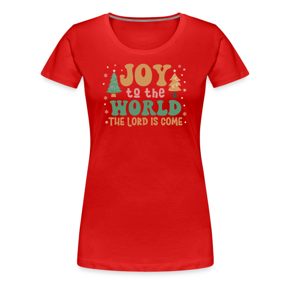 Joy to the World Christmas Family Women’s Premium T-Shirt - red