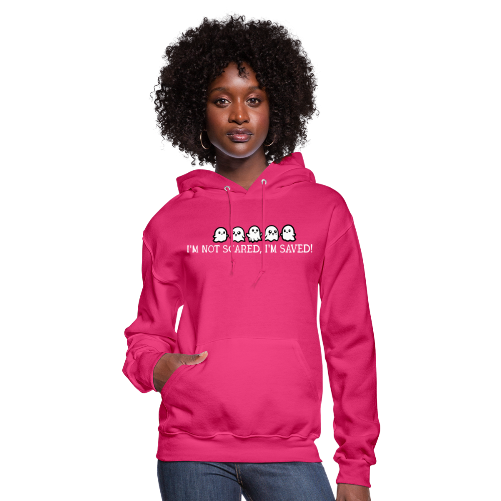 I'm Not Scared I'm Saved (W) Women's Hoodie - fuchsia